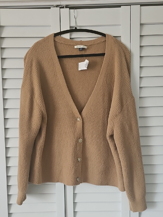 American Eagle Outfitters Sweaters - American EagleCamel/Tan V-Neck Button Front Sweater Cardigan